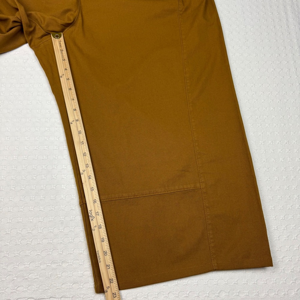 Pilcro Anthropologie Izzie Brown Wide Leg Cropped Pants Women 2X Barrel Pull-On - Picture 6 of 11